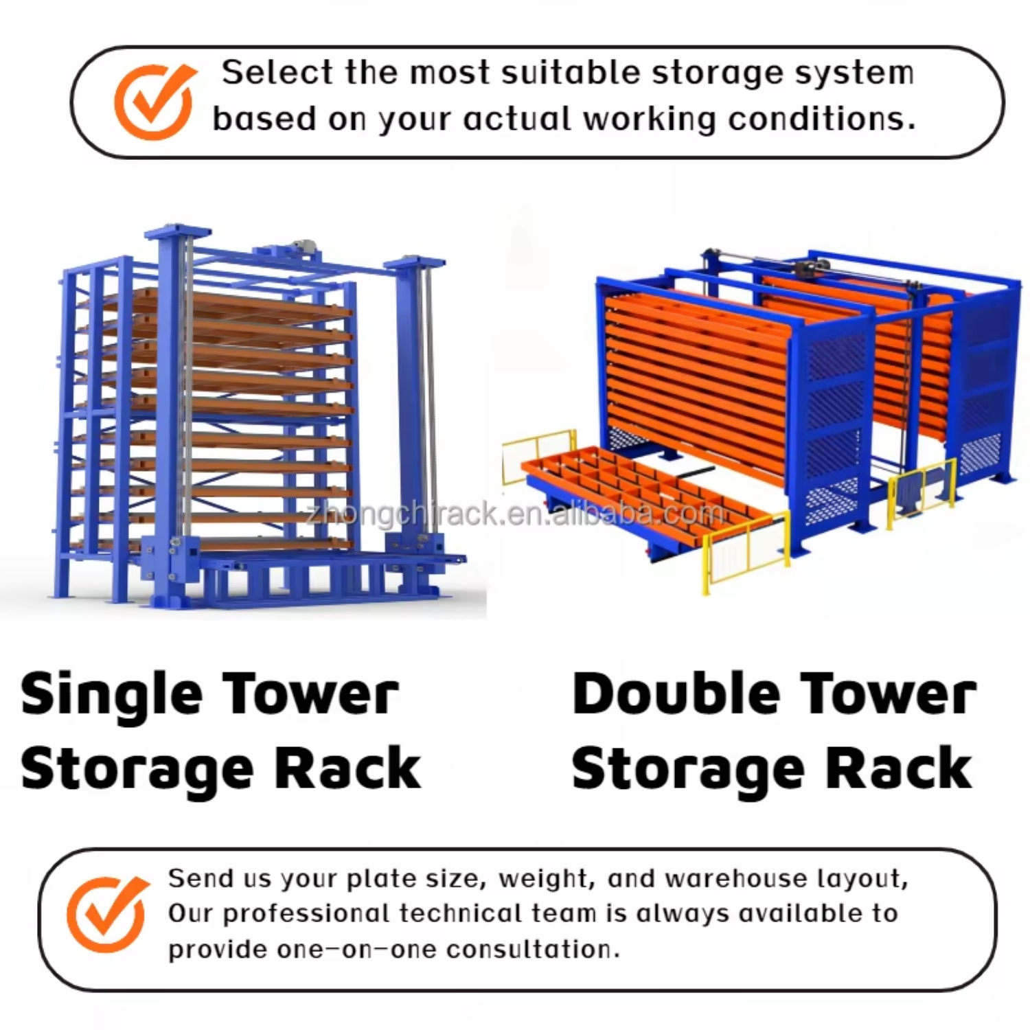 Intelligent Steel Vertical Sheet Storage Rack Automated Plate Warehouse with Robot Automatic Loading Function Heavy Duty
