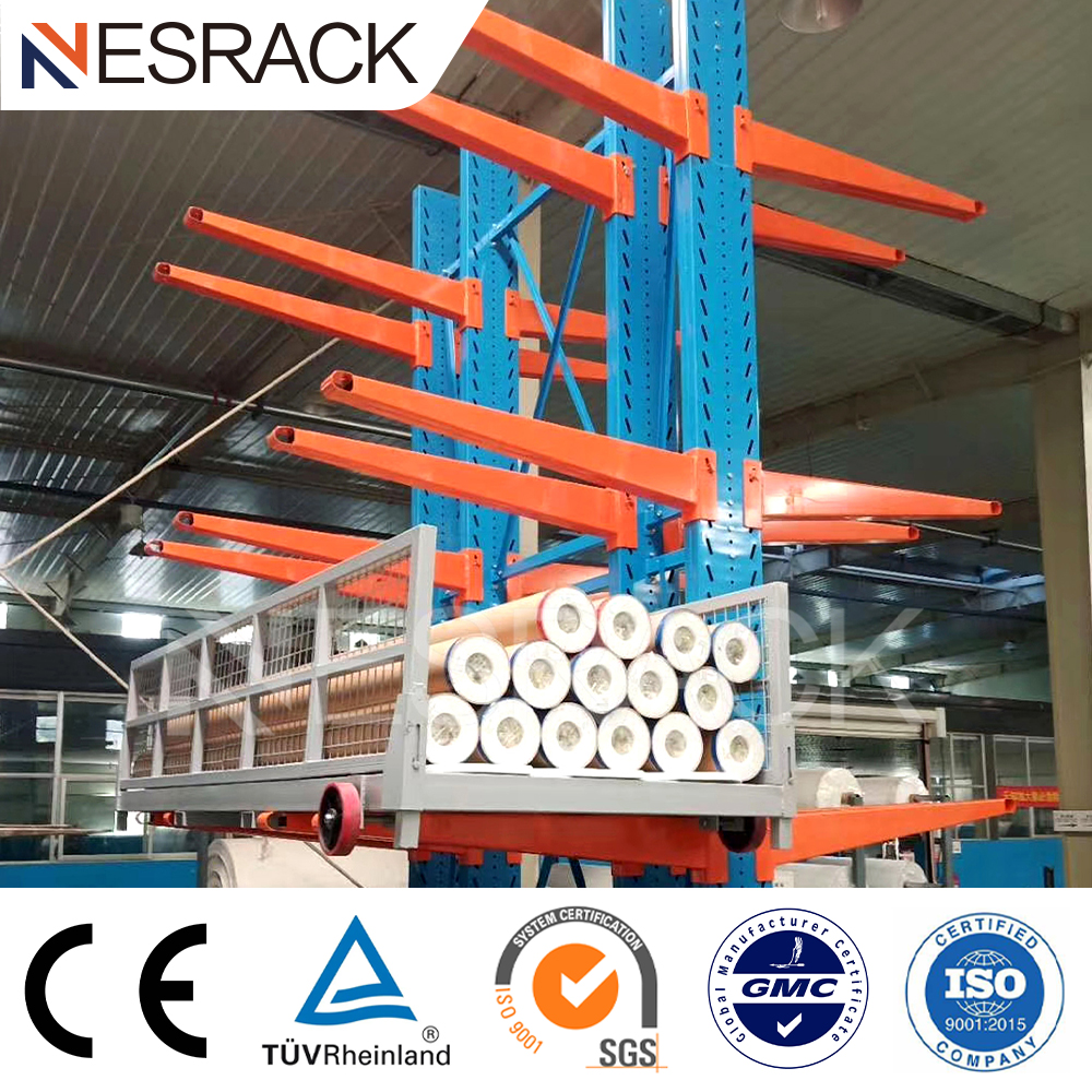 Heavy-Duty 6 Meter High Warehouse Cantilevered Stacking Racks and Shelves Raw Material Storage Rack