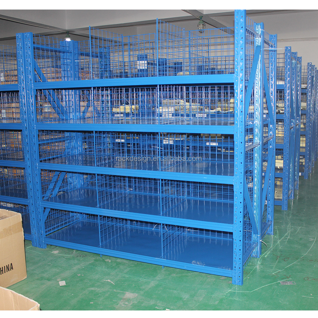 Q235B Metal Shelf Industrial Warehouse Shelving Widespan Medium Duty Storage Racking System
