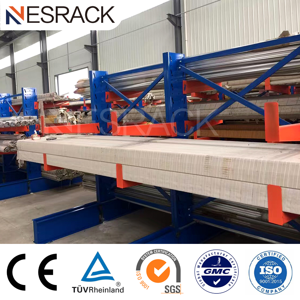 Heavy-Duty 6 Meter High Warehouse Cantilevered Stacking Racks and Shelves Raw Material Storage Rack