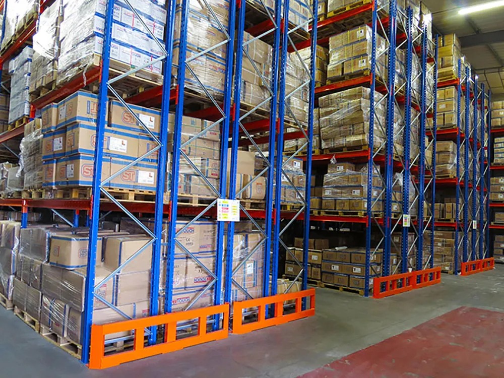 Double Deep Pallet Racking System installed in industrial logistics warehouse