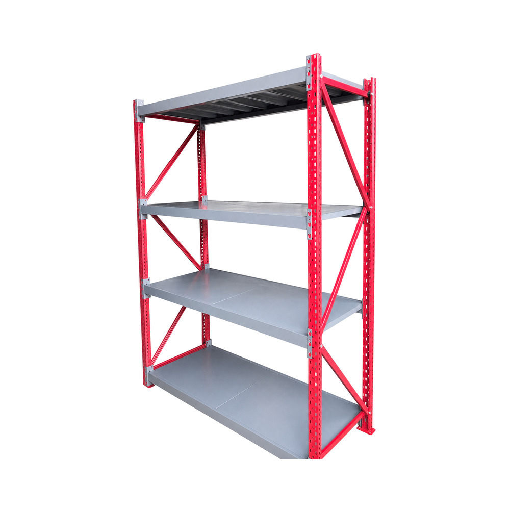 Adjustable Steel Longspan Shelving Unit 5-Tier Medium Duty Warehouse Storage Rack Corrosion Resistant Metal