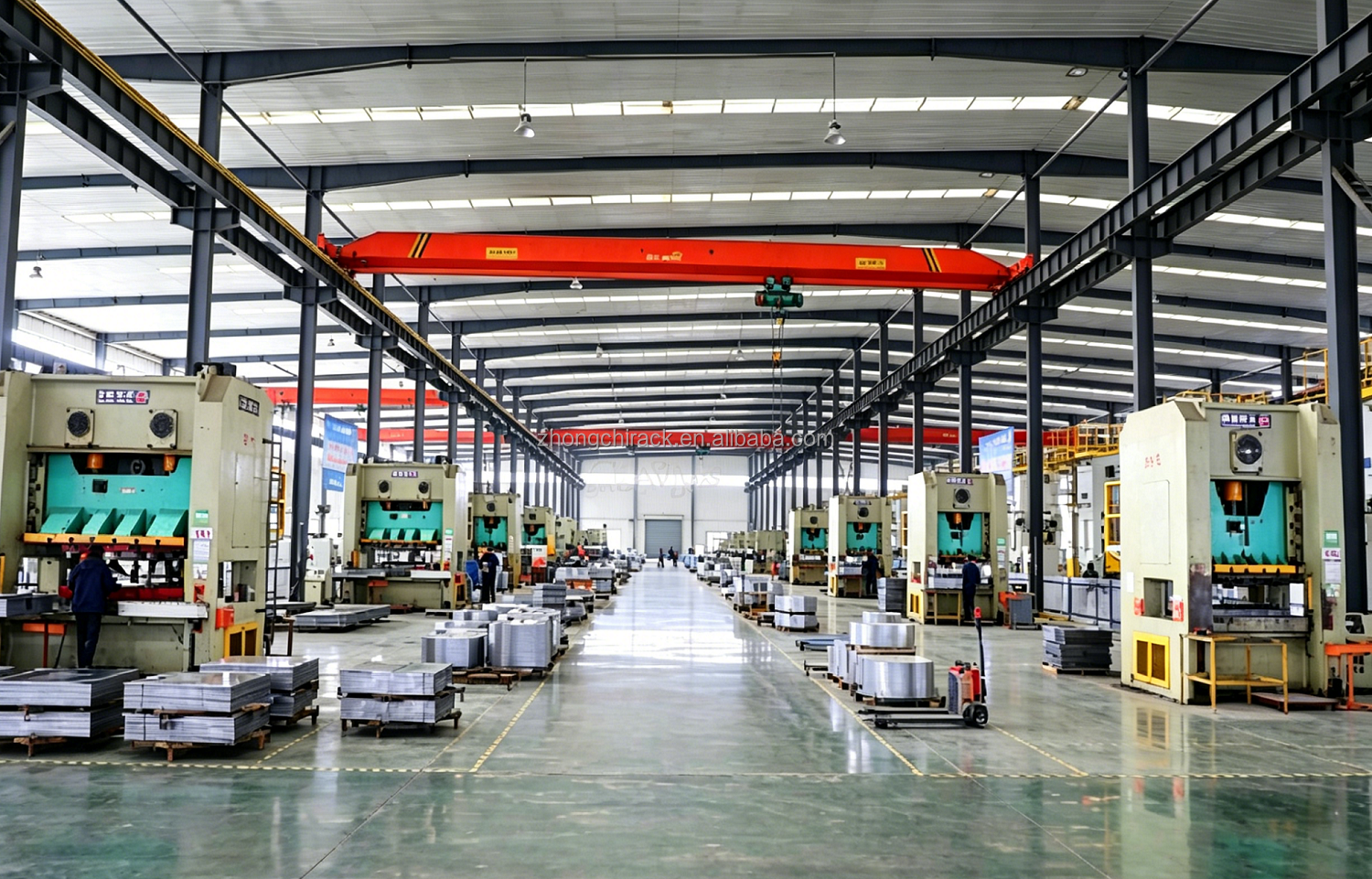 Intelligent Automated Warehouse System Steel Sheet Metal Storage Rack 8-Layer Heavy Duty Corrosion Protection High Load Capacity