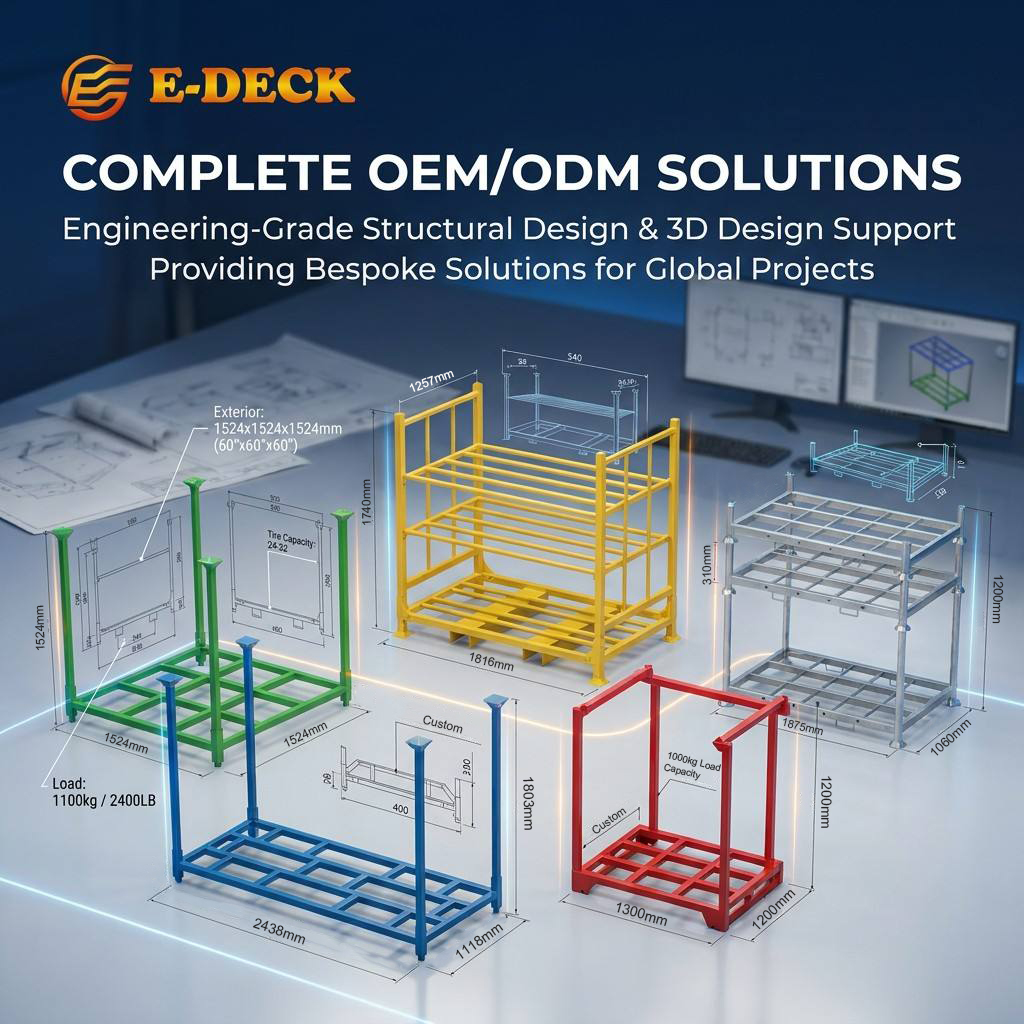 Heavy-Duty Warehouse 2000lb Capacity Single Pallet Mobile Rack