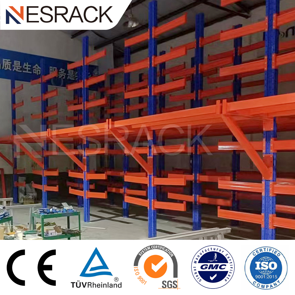 Heavy-Duty 6 Meter High Warehouse Cantilevered Stacking Racks and Shelves Raw Material Storage Rack