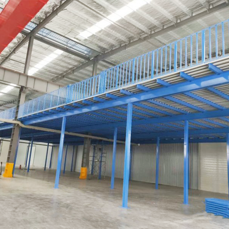 Steel Mezzanine Floor Racking System Custom Loading Gate Heavy Duty Warehouse Storage Platform 500kg Structural