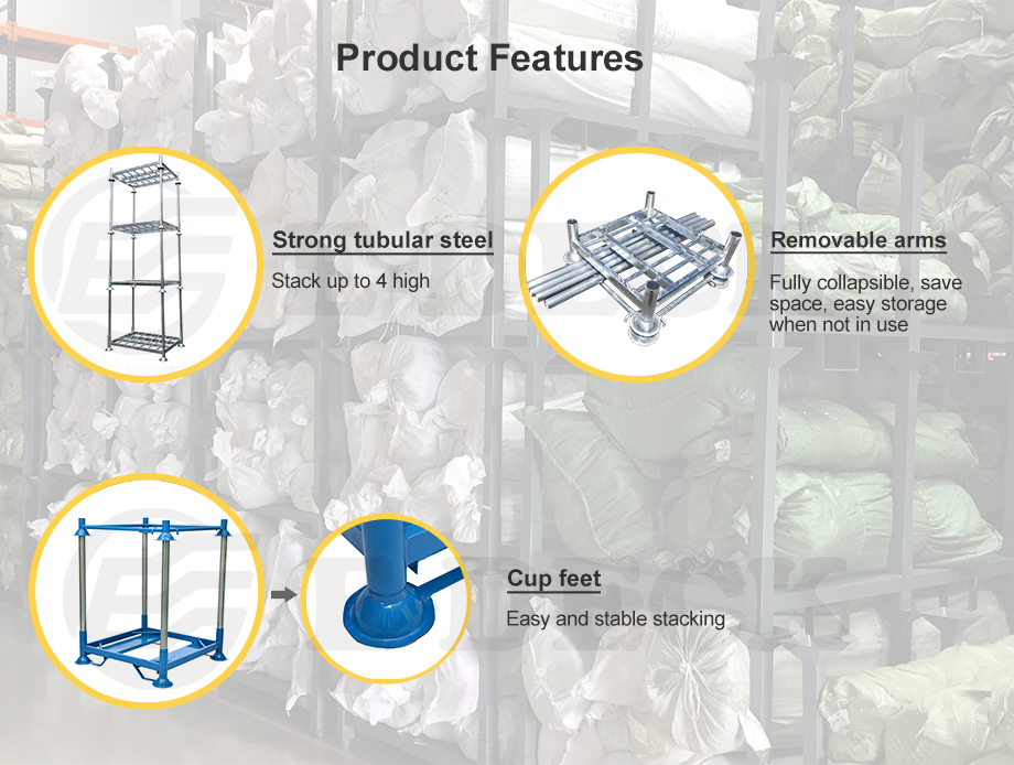Heavy-Duty Warehouse 2000lb Capacity Single Pallet Mobile Rack