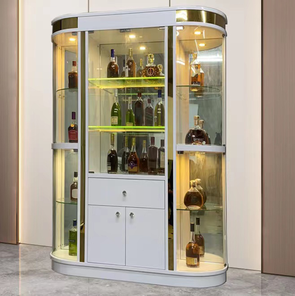 Modern living room wine cabinet display