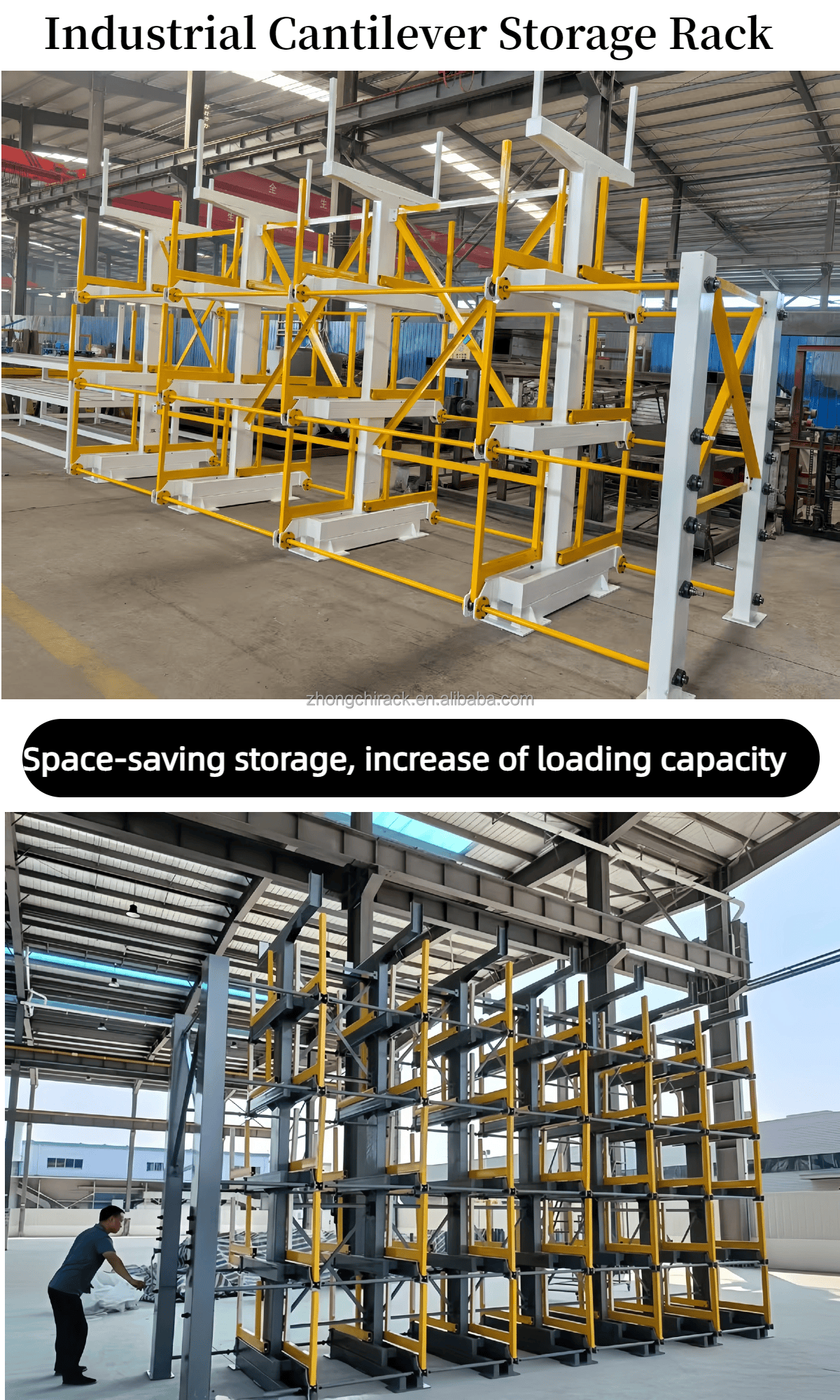 Cantilever Telescopic Pipe Material Rack Show 3