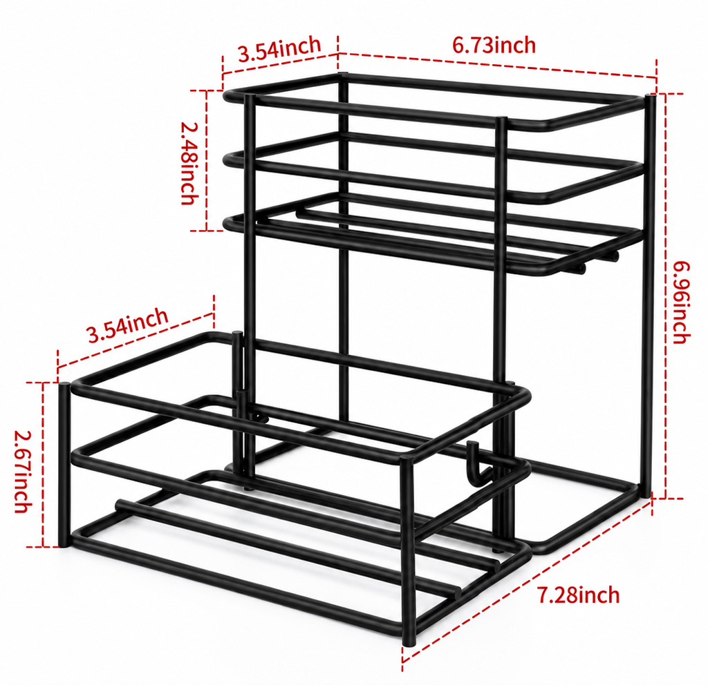 Portable Eco-Friendly for Water Resistant Modern Metal Bottle Display Racks Bar Organizer Liquor Coffee Syrup Rack