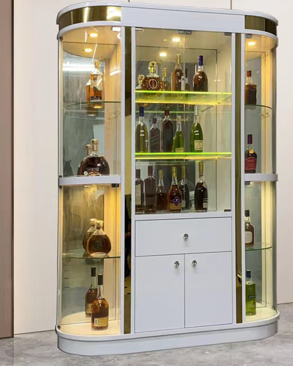 Modern wine bottles display structure