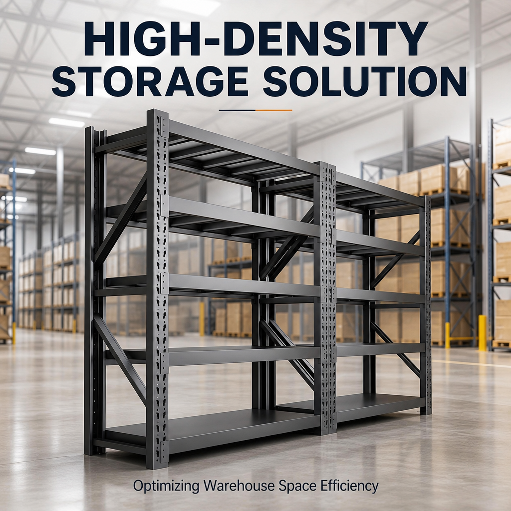 Industrial Medium Duty Longspan Shelving with Starter and Add-on Unit, Adjustable Warehouse Storage Rack for Logistics