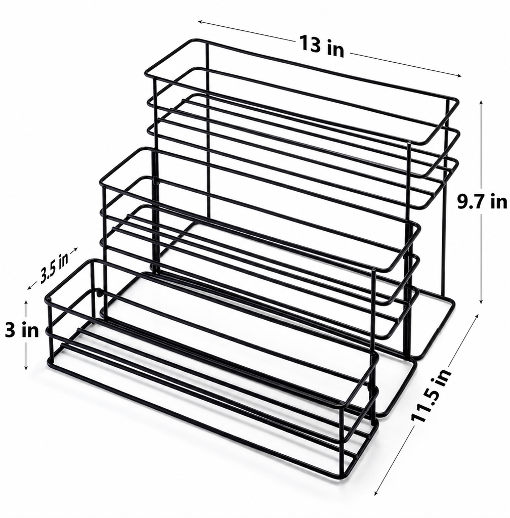 Portable Eco-Friendly for Water Resistant Modern Metal Bottle Display Racks Bar Organizer Liquor Coffee Syrup Rack