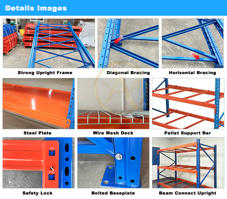 High Quality 500kg Steel Storage Racks 5-Layer Adjustable Pallet Racking Heavy Duty Warehouse Shelf System Factory Hot Sale
