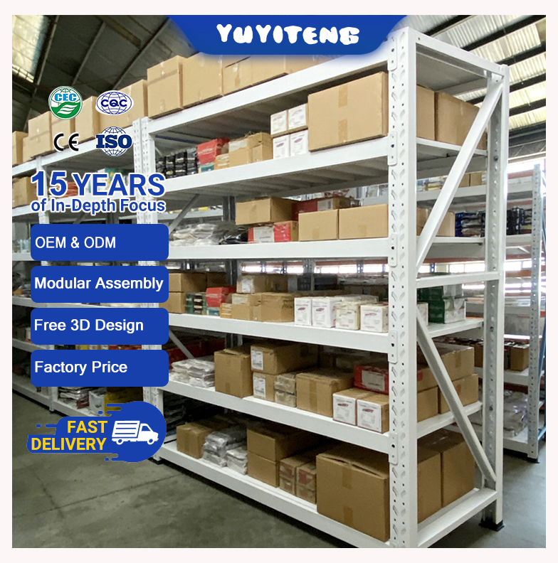 Boltless Rivet Shelving Medium Duty Easy Assembly Metal Rack with Galvanized Surface