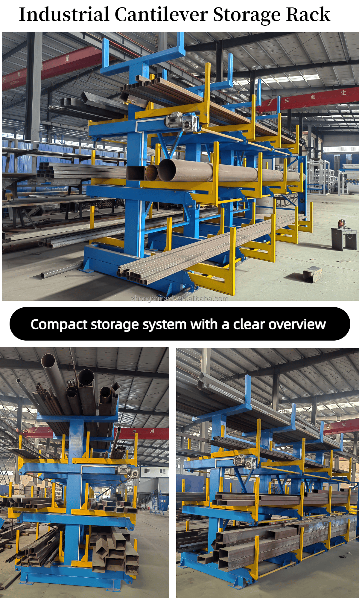 Cantilever Telescopic Pipe Material Rack Show 2