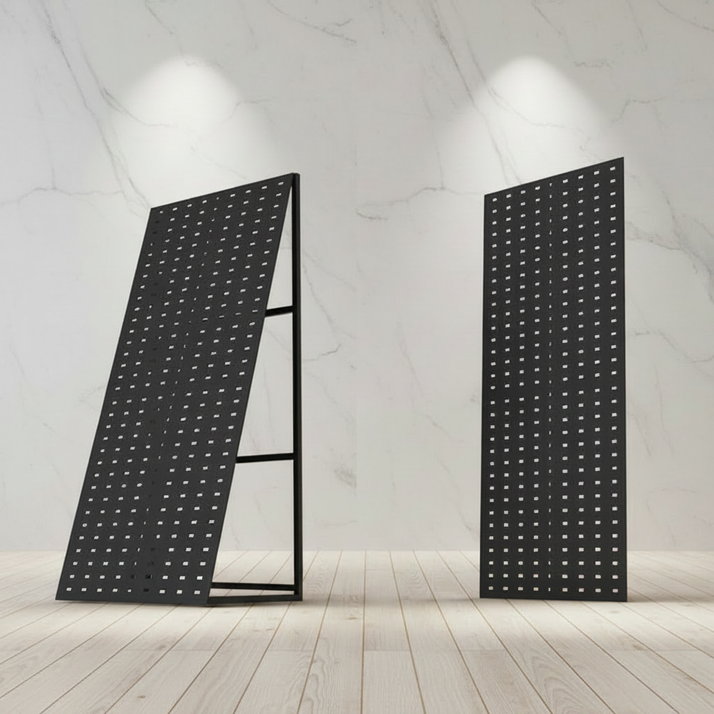 Hot Sell Solid Simple Style Display Rack for Timber Board Floor Lumber Stone