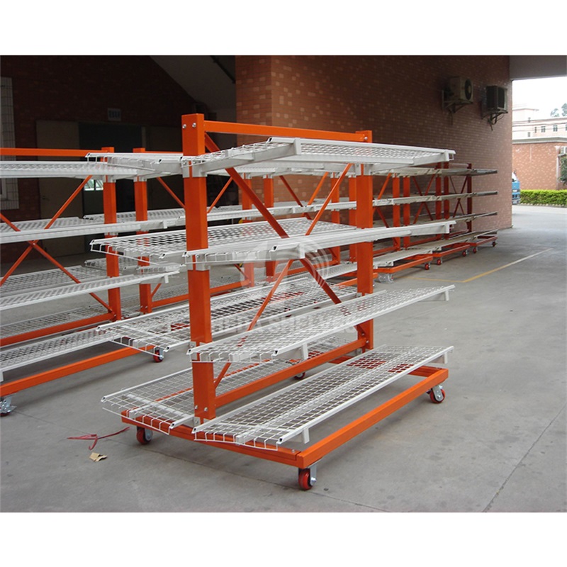 Telescopic Cantilever Pipe Rack Heavy Duty Garment Rack Shelving Garage Metal Racks For Warehouse Storage With Wheels