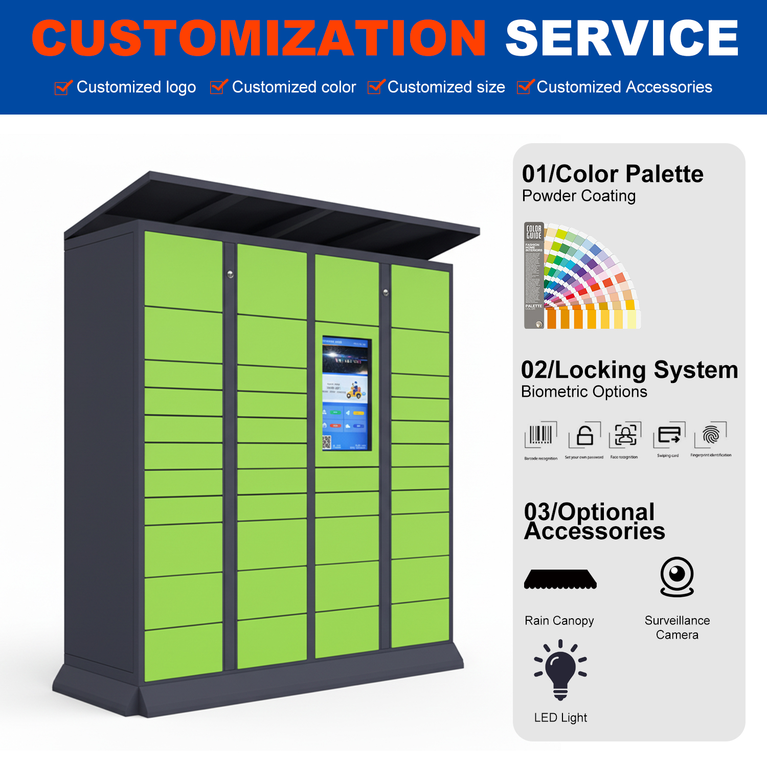 Customized Automated Luggage Storage Locker Self-service Hotel Luggage Locker
