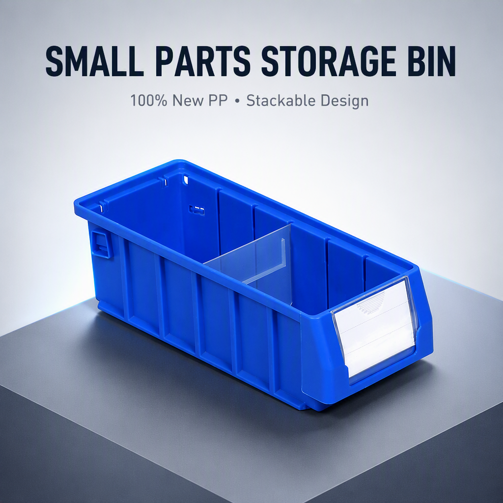 Industrial Vertical Carousel Small Parts Storage Organizer Plastic Storage Shelf Bins for Cabinet Shelves