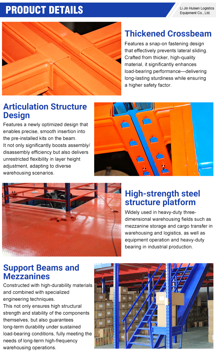 Q235 Steel Industrial Loft Design Mezzanine Racking System for Industrial Factory High Quality Supply Fast Delivery
