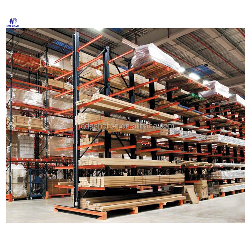 Industrial Rack Shelving Single Sided Heavy Duty Cantilever Racking System Cantilever Racks for Sale