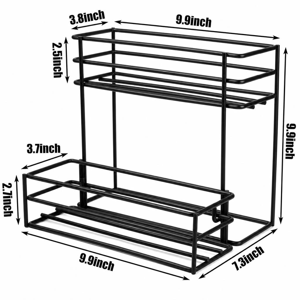 Portable Eco-Friendly for Water Resistant Modern Metal Bottle Display Racks Bar Organizer Liquor Coffee Syrup Rack