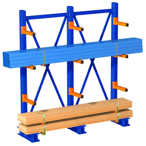 Customizable Available Industrial Steel Cantilever Racking System With High Load Capacity for Pipe and Lumber Storage 500kg/arm