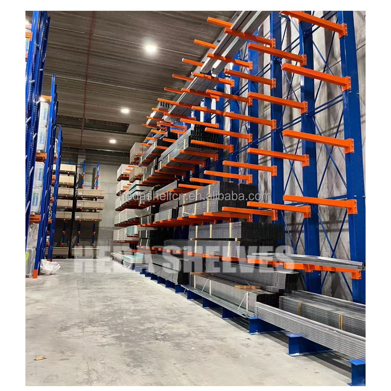 Industrial Rack Shelving Single Sided Heavy Duty Cantilever Racking System Cantilever Racks for Sale