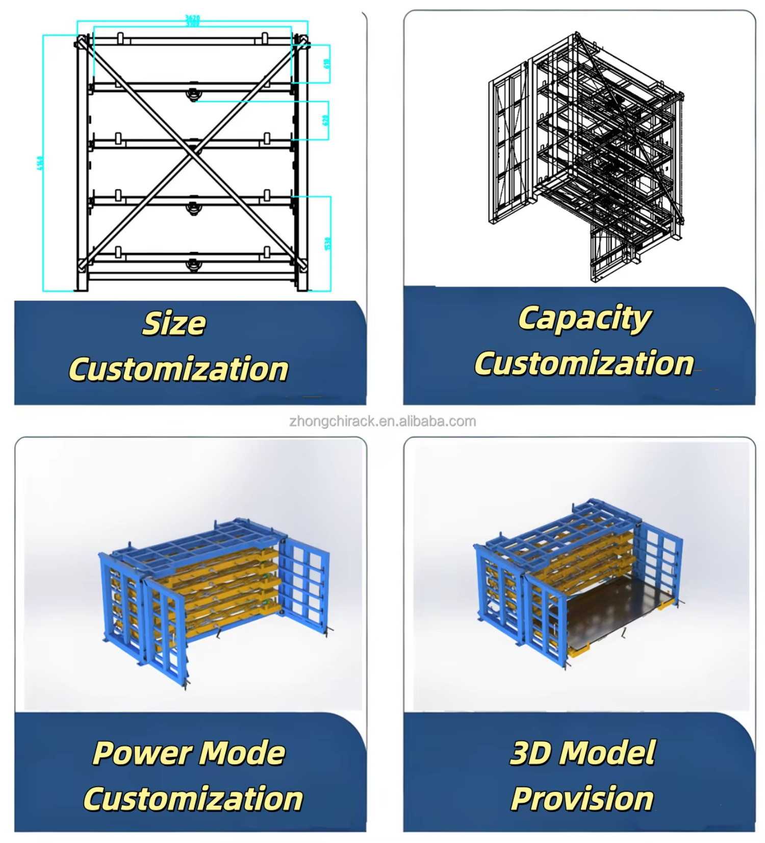 Intelligent Steel Vertical Sheet Storage Rack Automated Plate Warehouse with Robot Automatic Loading Function Heavy Duty