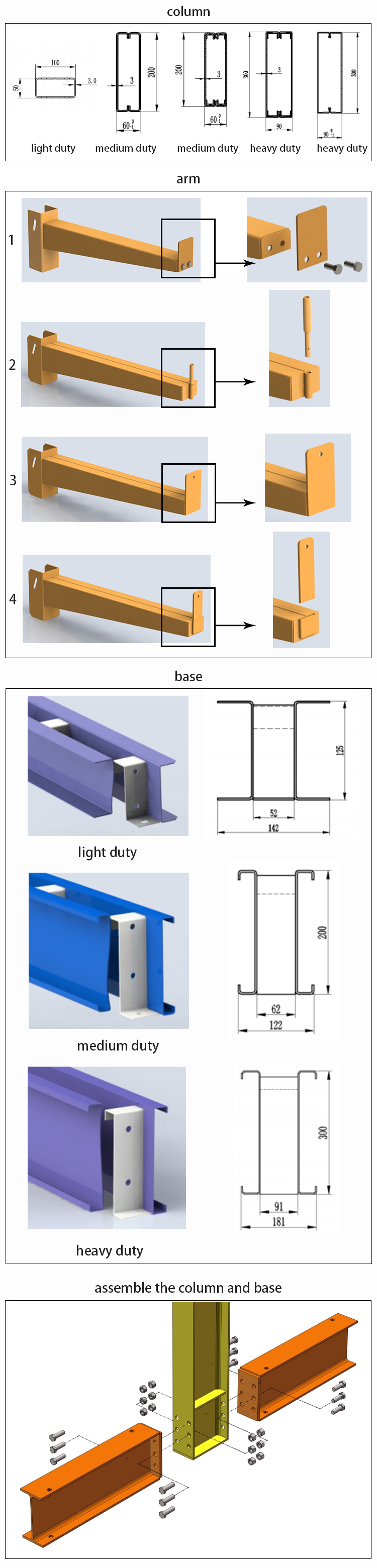 Cantilever Rack Components