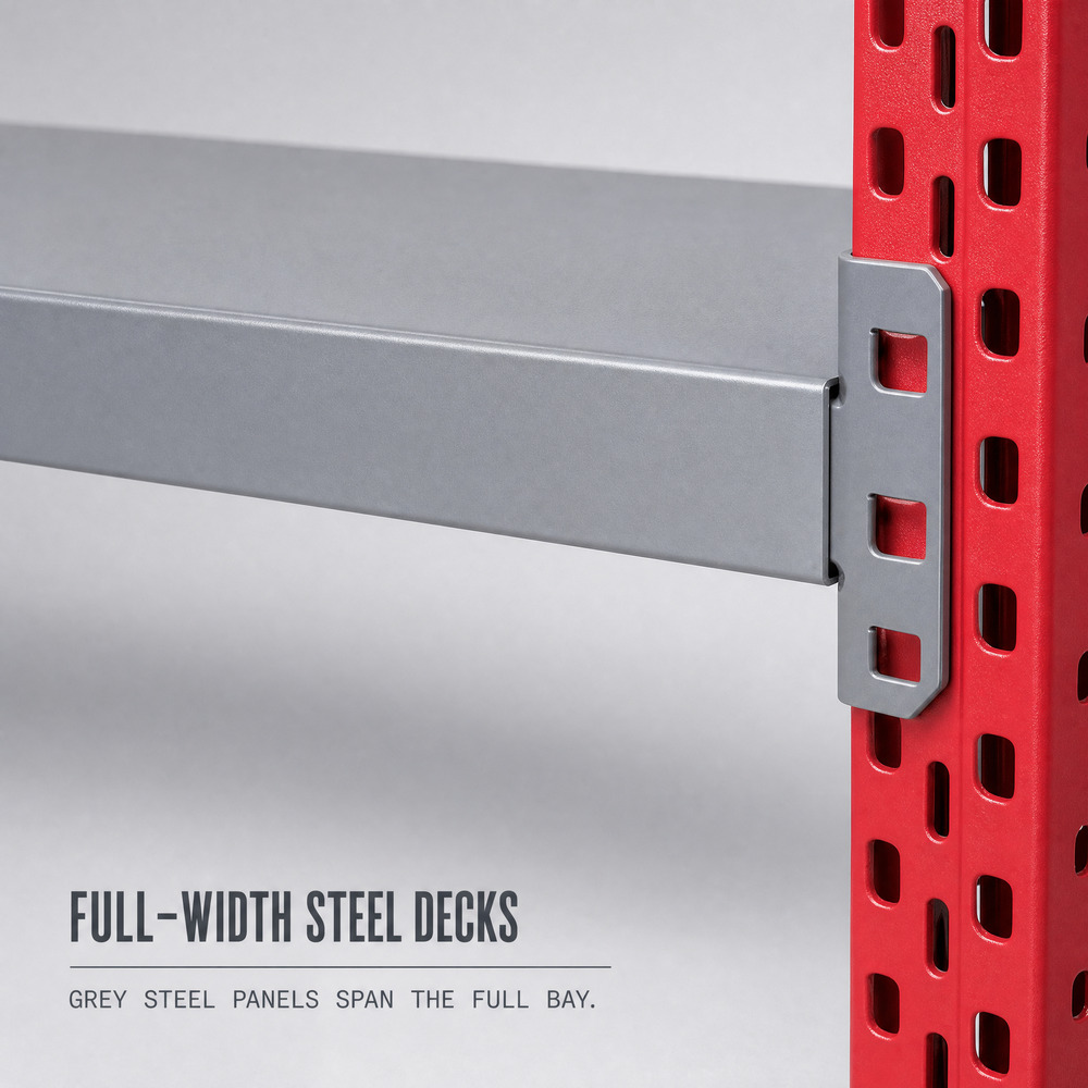 Adjustable Steel Longspan Shelving Unit 5-Tier Medium Duty Warehouse Storage Rack Corrosion Resistant Metal