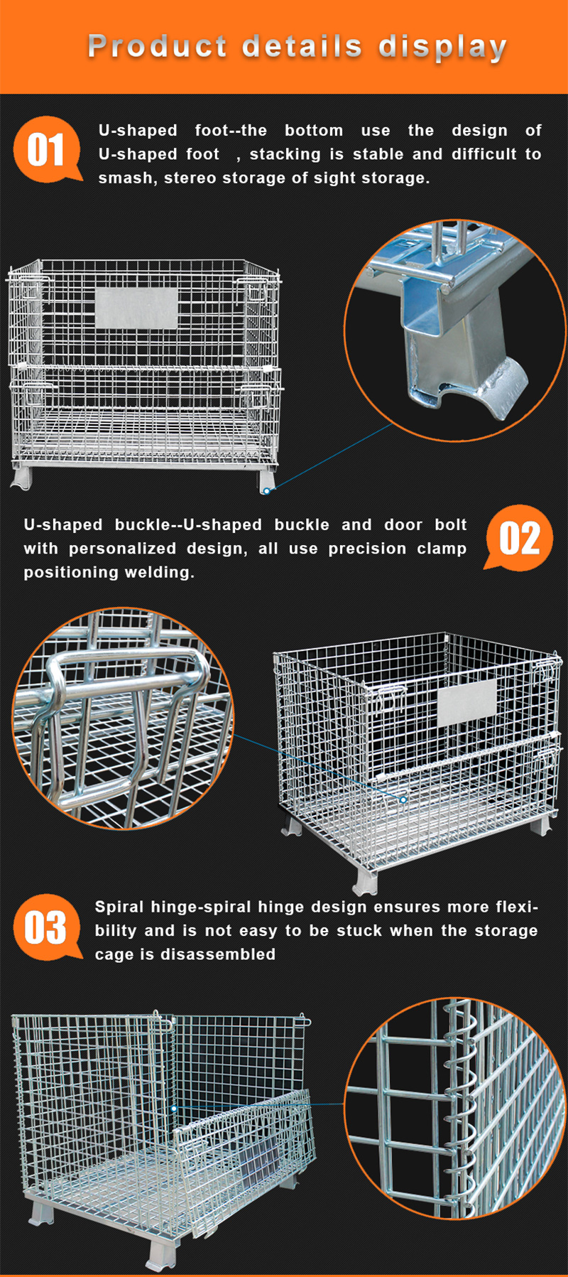 Wire Mesh Container Vertical Carousel Storage System Estanterias Metalicas Para Tienda Warehouse Equipment