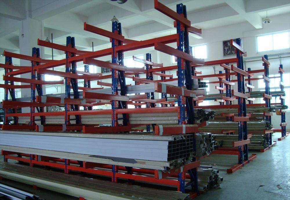 Industry Steel Pipe Storage Double Sided Heavy Duty Cantilever Rack