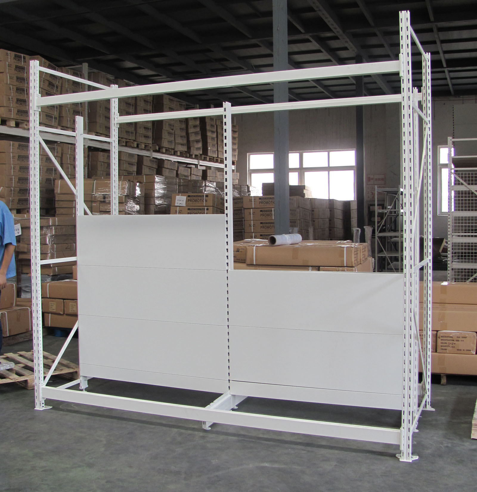 Integrated Hypermarket Display Shelving and Racking to Fit Heavy Duty Products in Shopping Mall Modular System