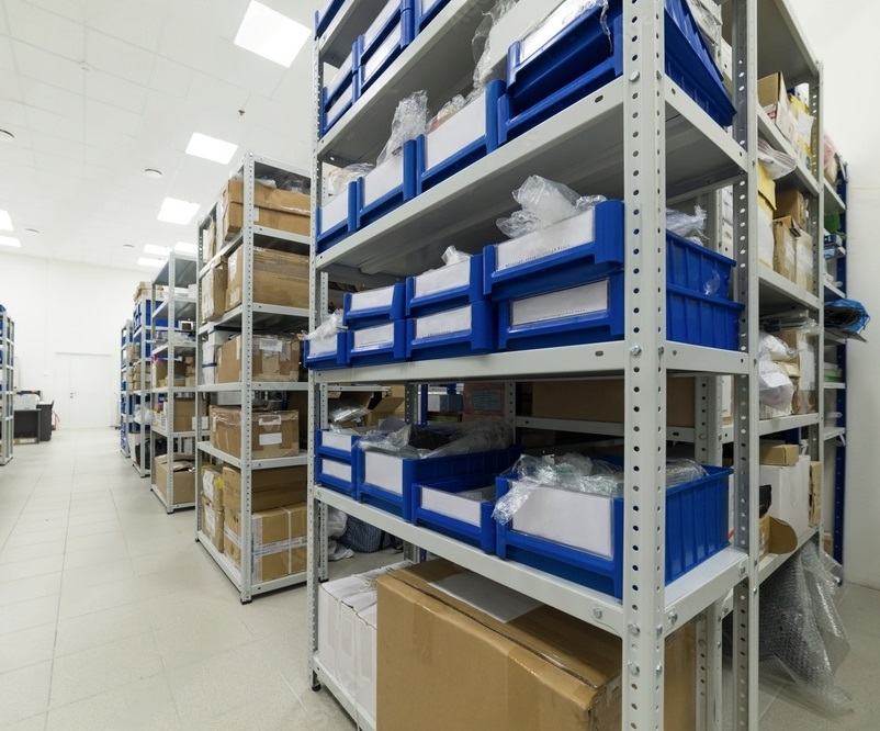 Slotted Angle Shelving System installed in UAE warehouse