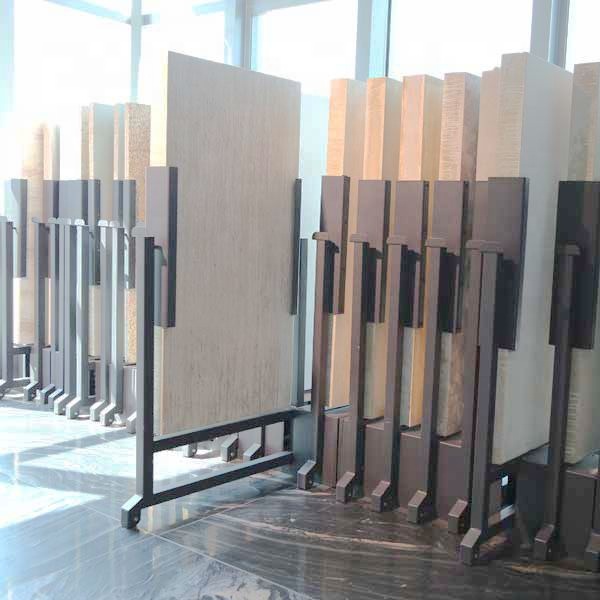 Hot Sell Solid Simple Style Display Rack for Timber Board Floor Lumber Stone
