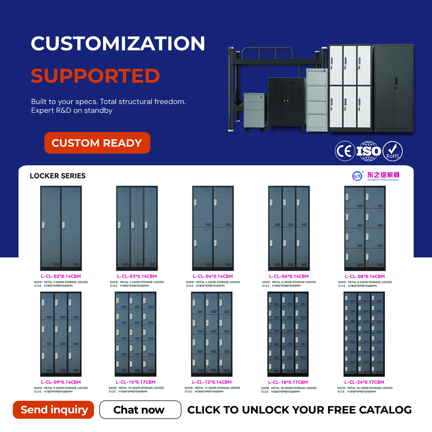 Industrial 6 Unit Steel Storage Locker Heavy Duty Metal Closet with Louvered Vents for Factory Workshop Warehouse Staff Room