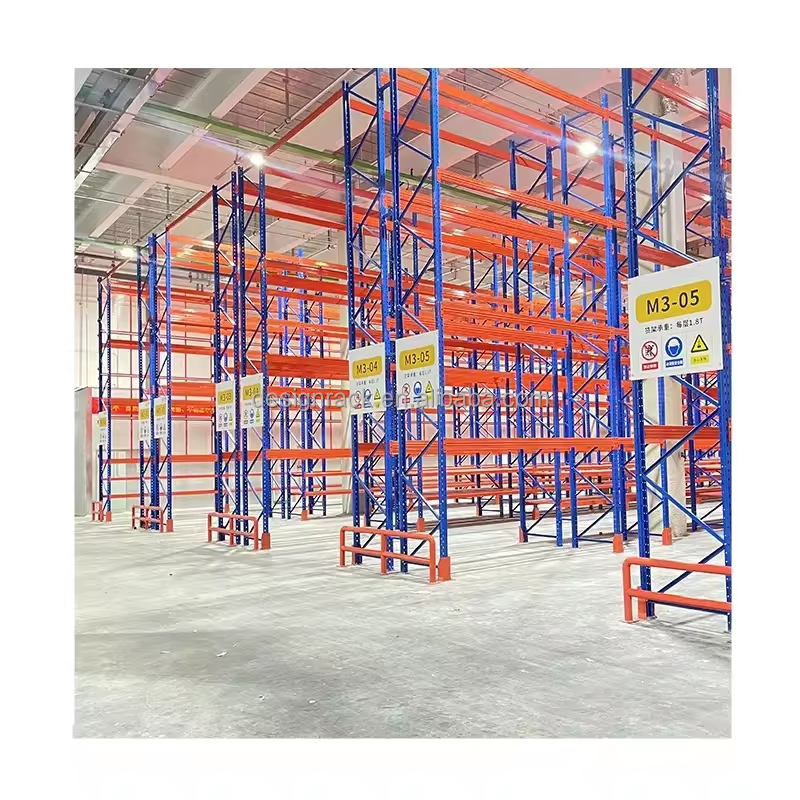 Heavy duty warehouse storage pallet racking system