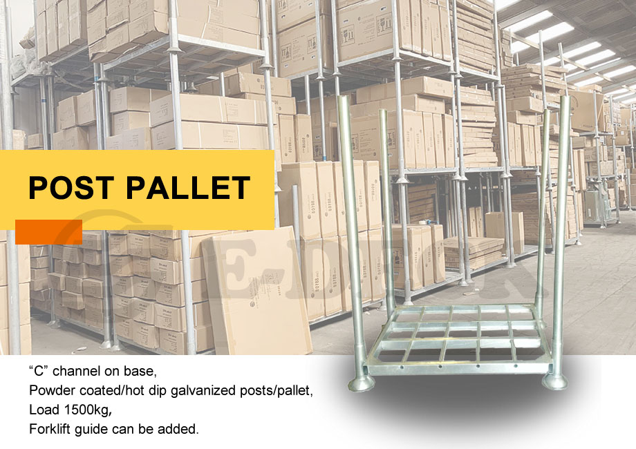 Heavy-Duty Warehouse 2000lb Capacity Single Pallet Mobile Rack