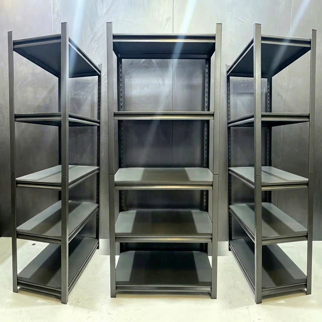 Adjustable 5 Tier Laminated Board Shelf Heavy Duty Wood Grain Shelving for Garage Warehouse Storage
