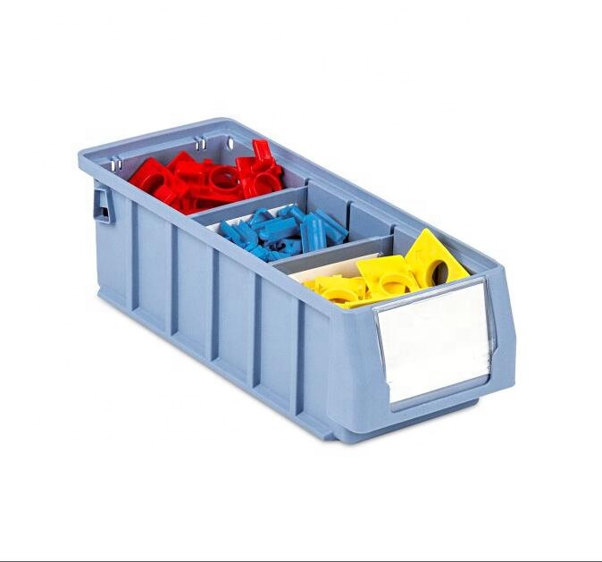 Industrial Vertical Carousel Small Parts Storage Organizer Plastic Storage Shelf Bins for Cabinet Shelves