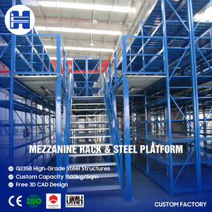 Q235 Steel Industrial Loft Design Mezzanine Racking System For Industrial Factory High Quality Supply Fast Delivery