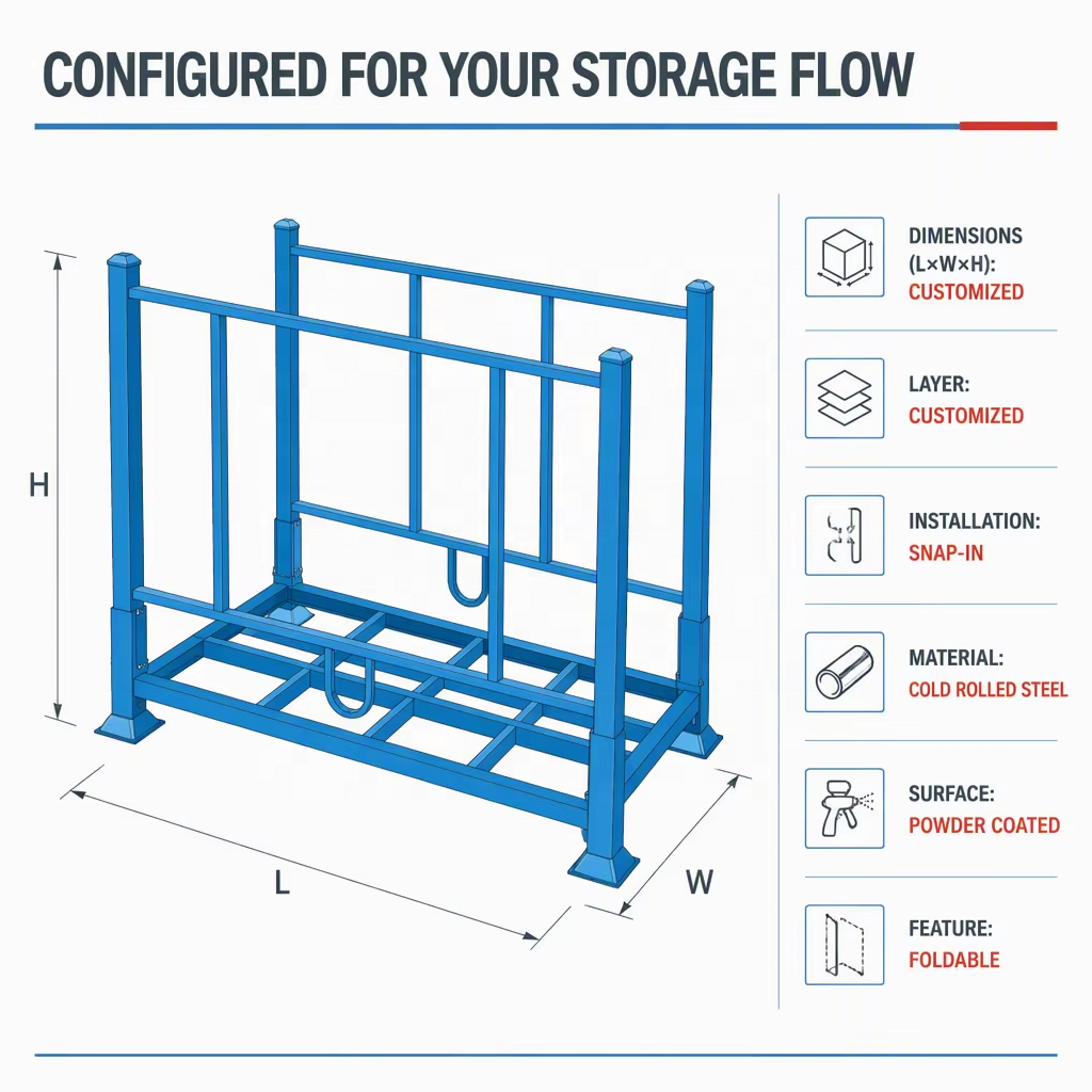 Heavy Duty Steel Warehouse Stacking Rack Mezzanine Shelves For Warehouse Storage