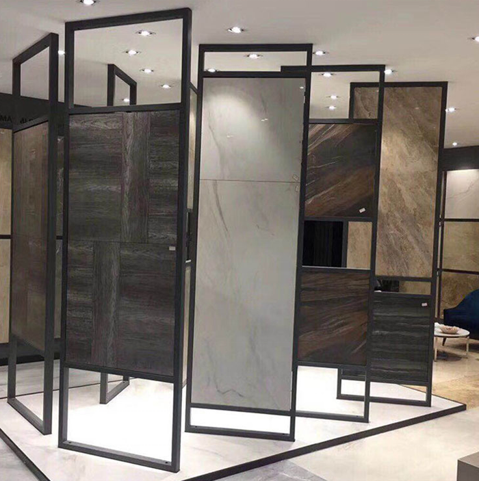 Hot Sell Solid Simple Style Display Rack for Timber Board Floor Lumber Stone